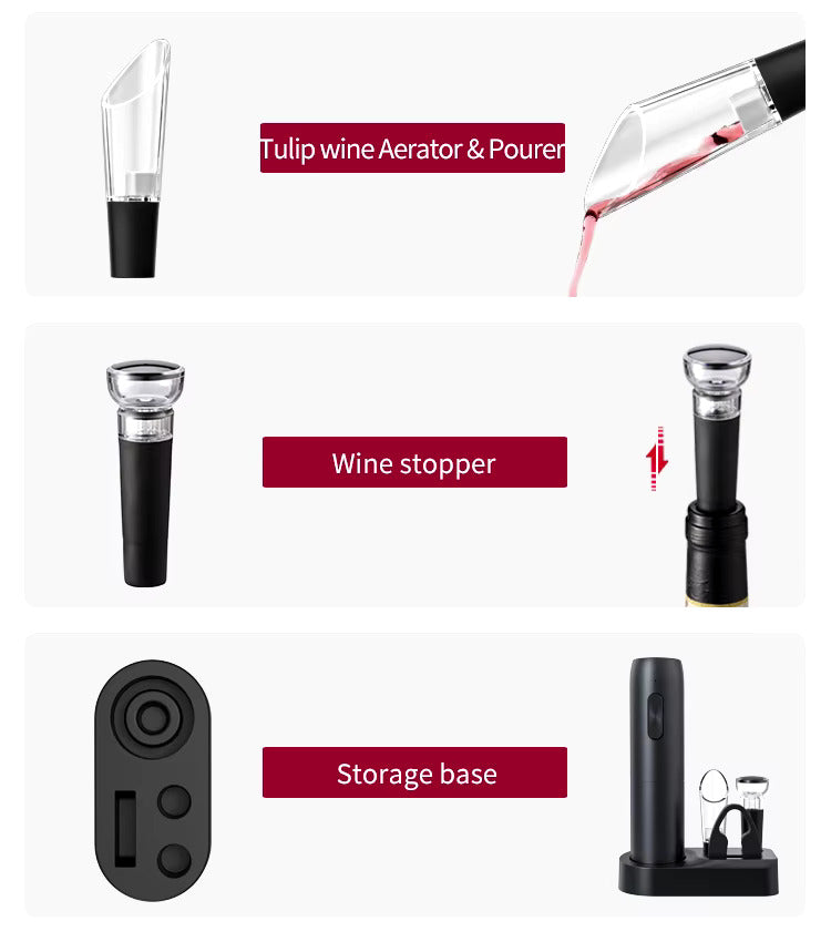 4-in-1 Electric Bottle Wine Opener Set